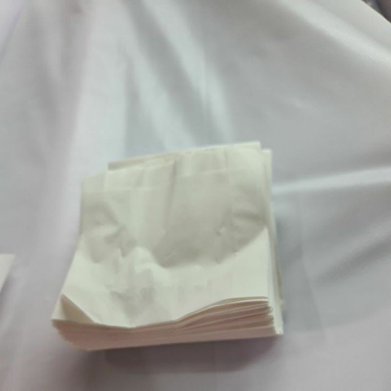 Kantong kertas anti minyak putih 10,5×11 + 3cm ( paperbag grease proof) / kantong kertas putih polos