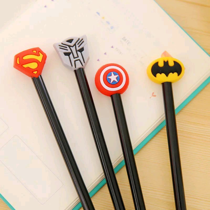 Pulpen Fancy Gel Pena Karakter Pen Cartoon unicorn superhero bts Perlengkapan Sekolah Stationary