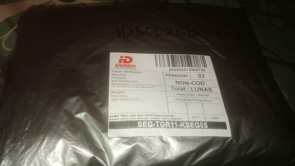 Gamis Twill Ory Asli Batik Pekalongan - Gamis Twill Cap Malam - Gamis Twill Rempel Resleting Depan