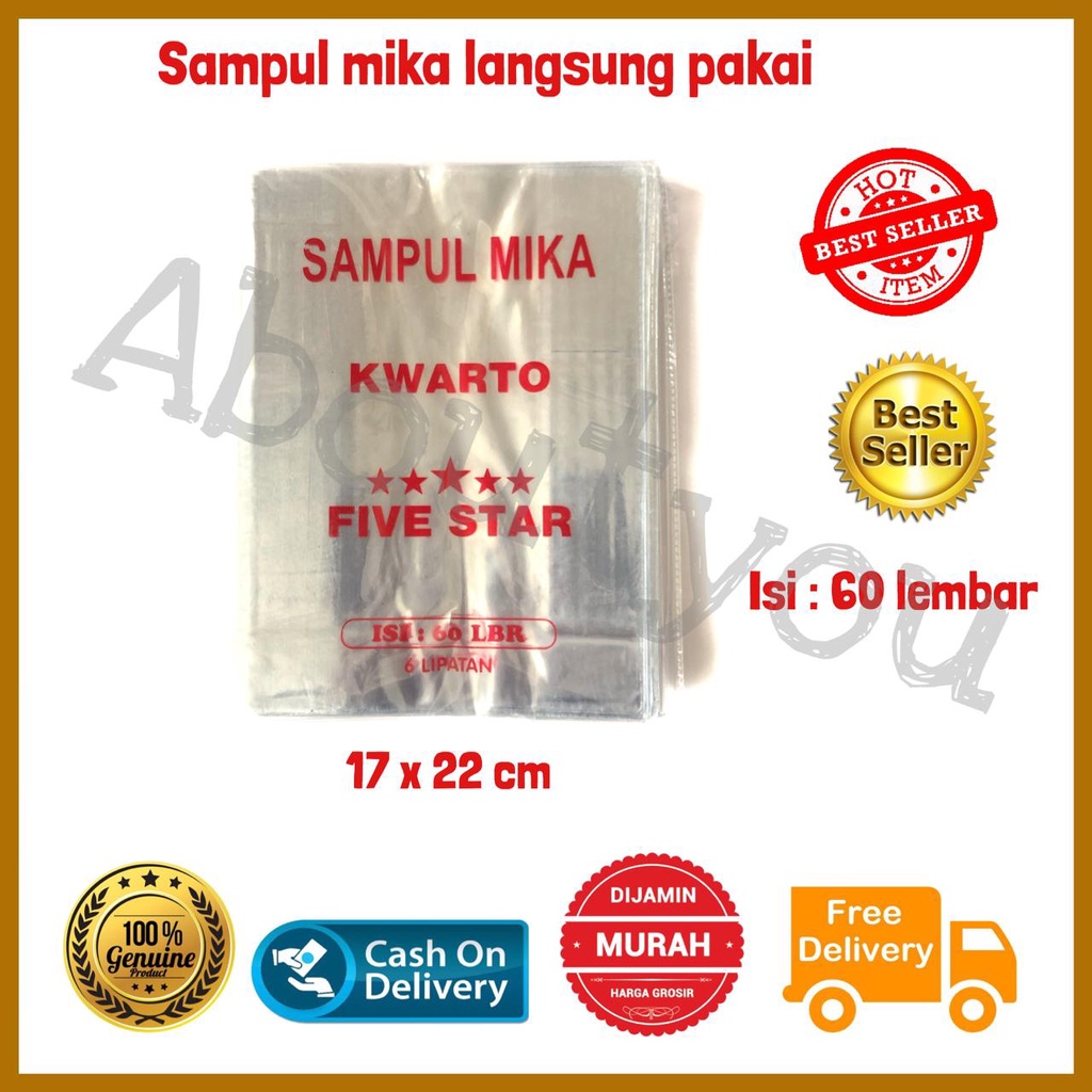 Jual Sampul Plastik MIKA KWARTO Sampul Buku Sidu BENING KUARTO SIAP