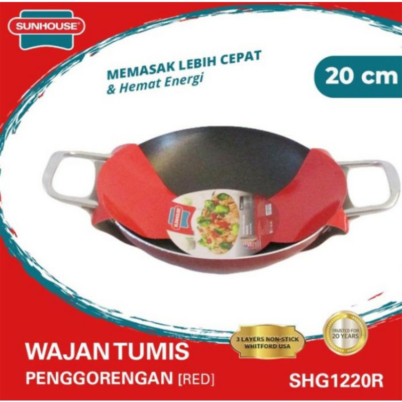 Wajan pan Sunhouse SHG1220R Wajan anti lengket