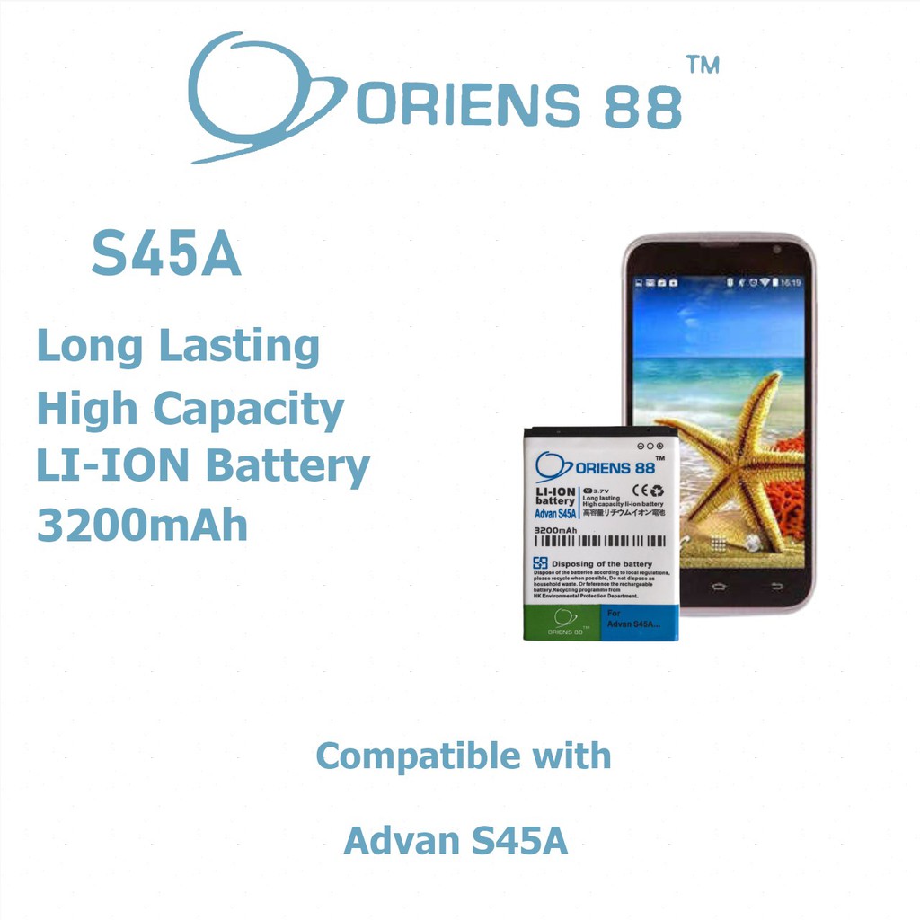 (P) Baterai batre battery Advan S45A double power/IC ORIENS88