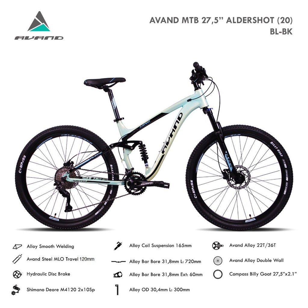 MTB 27.5 Avand Aldershot 20 Speed Sepeda Gunung 27,5 United