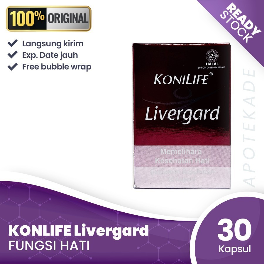 Konilife Livergard ISI 30 KAPSUL - Pengerasan Hati, Sirosis, Kesehatan