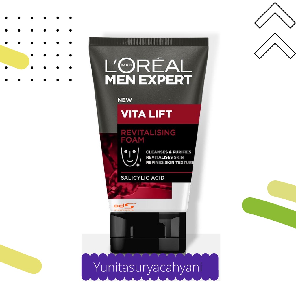 LOreal Paris Men Expert Vita Lift Revitalising Cleansing Foam Men's Skin Care - 100 ml