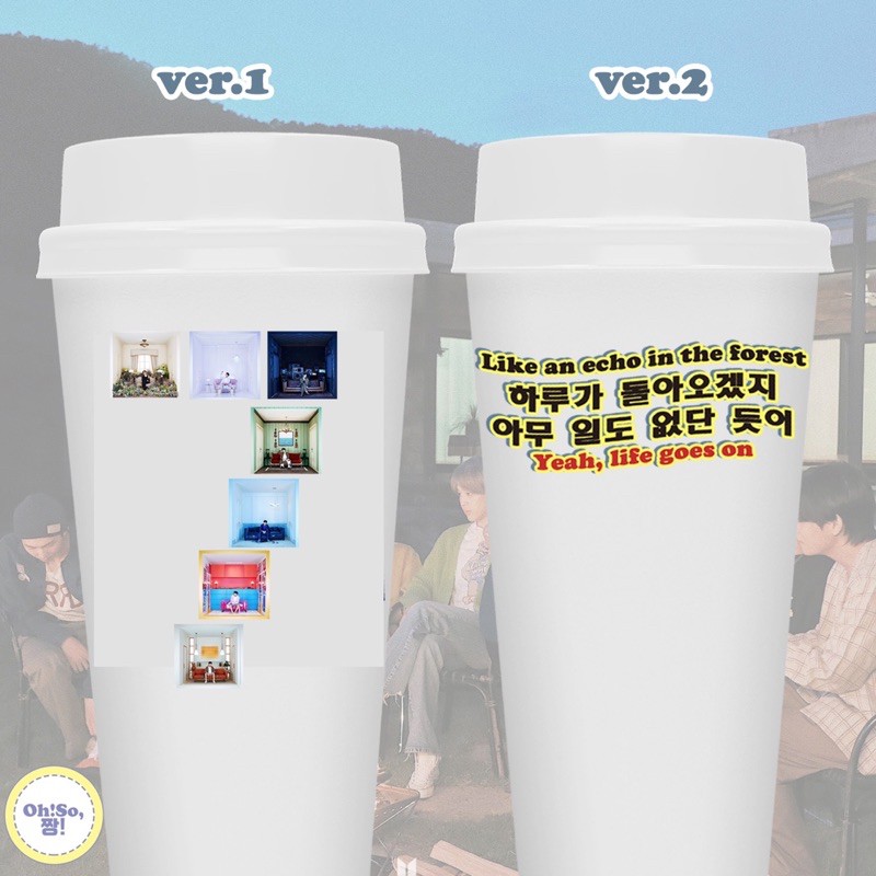 BTS LIFE GOES ON REUSABLE CUP BE