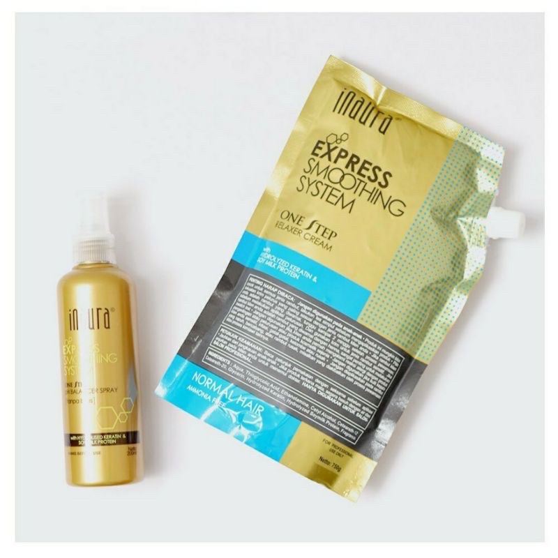 Inaura One Step (750ML) Express Smoothing | Pelurus Rambut Permanen