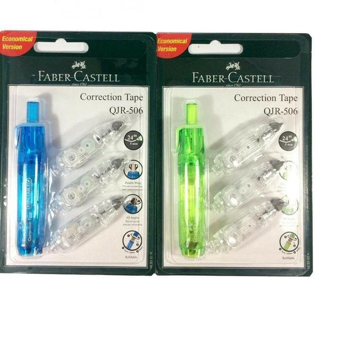 

TULIS-ALAT- FABER CASTELL CORRECTION TAPE QJR 506 + 3 REFILL -ALAT-TULIS.