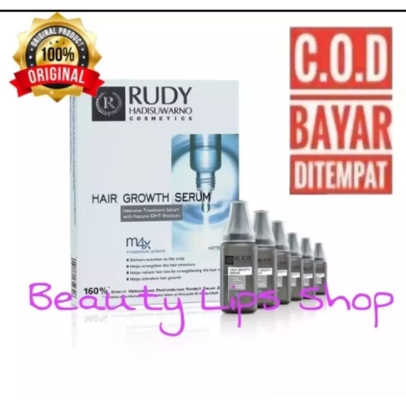 Paket Rudi / Rudy Hadisuwarno isi 3 : Shampo 200 ml + Conditioner 200ml + Serum Rambut 6 Botol ( Untuk Rambut Rontok )