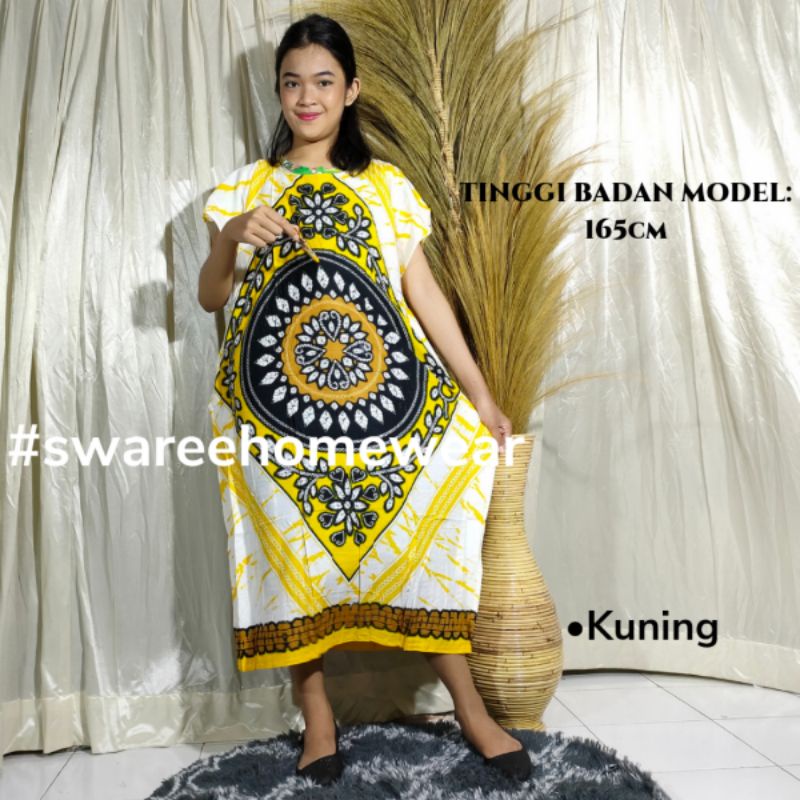 Baju Wanita Kekinian Jumbo Gemuk Modis Remaja Cewek Dewasa Pakaian Perempuan Hamil Bumil Friendly Tali Dada Terbaru Bahan Rayon Murah Harga Grosir Ukuran LD 120 Besar Dress Kelelawar Lowo Tidur Cewe Santai Motif Batik Warna Modern Bisa COD Gratis Ongkir