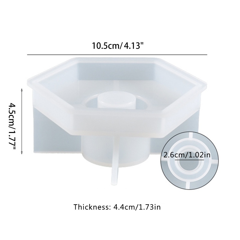 Siy Cetakan Resin Epoksi Bentuk Heksagonal Bahan Silikon Untuk Dekorasi Meja