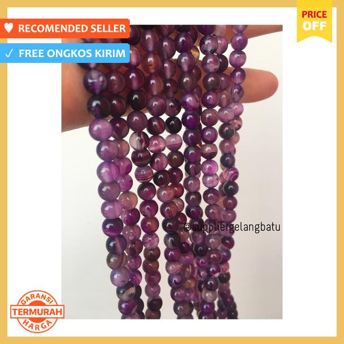 BAHAN BATU KECUBUNG 8MM AMETHYS DIY CRAFT BONGKAH AKIK KALIMANTAN