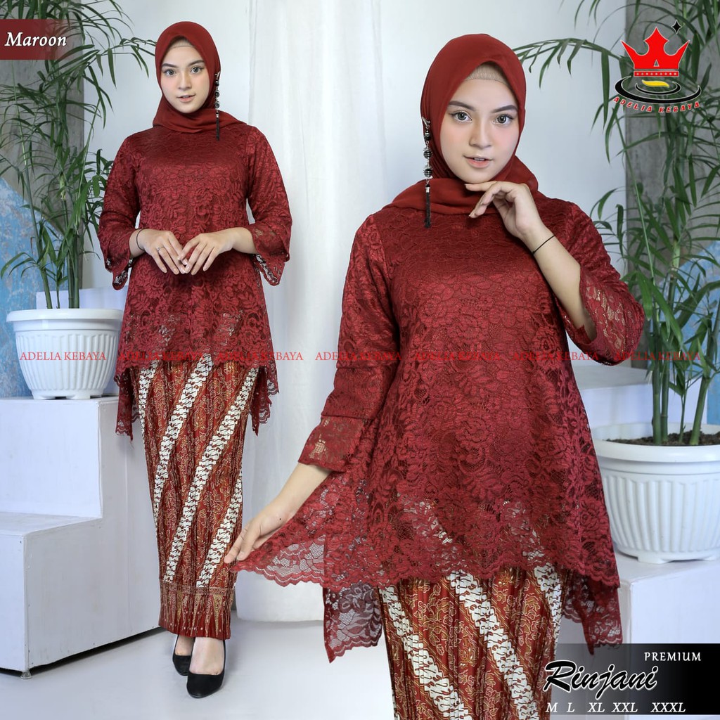 ADE> ORIGINAL BIG SIZE - KEBAYA RINJANI BRUKAT MODERN - KEBAYA BRUKAT JUMBO - BRUKAT KEBAYA JUMBO-4