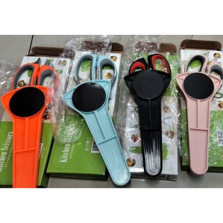 Gunting Dapur Magnetic Multifungsi 9 in 1 Kitchen Scissors Serbaguna