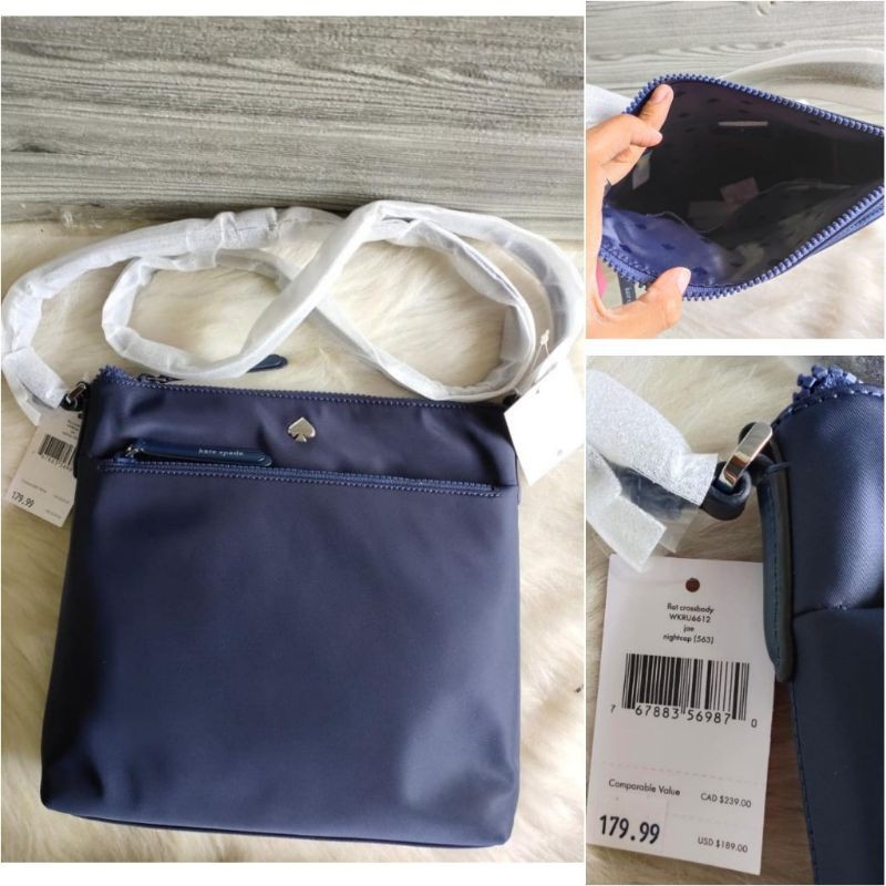TAS KATE SPADE JAE NAVY CROSSBODY NYLON ORIGINAL