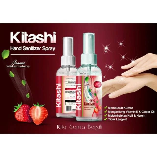 Hand sanitizer kitashi 240ml aroma wild strawberry