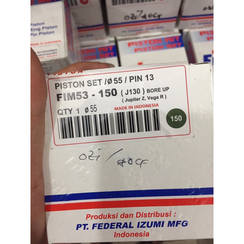 Piston kit fim xb jupiter z vega supra x 53.5 54 54.5 55 55.25 mm FIM53 pin 13-150 ( 55mm )
