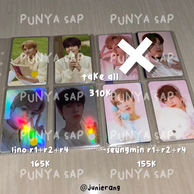 photocard pc nacific lee know lino seungmin umin 2min round 1 r1 round 2 r2 round 3 r3 stray kids sk