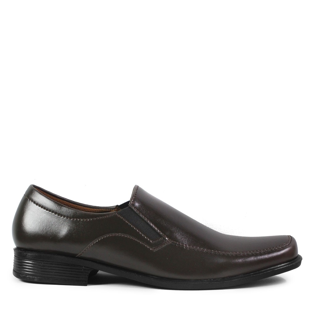 MS Shop - Sepatu Fantofel Pria Crocodile Peter Coklat Slop Kulit Pantovel Formal Tanpa Tali Murah