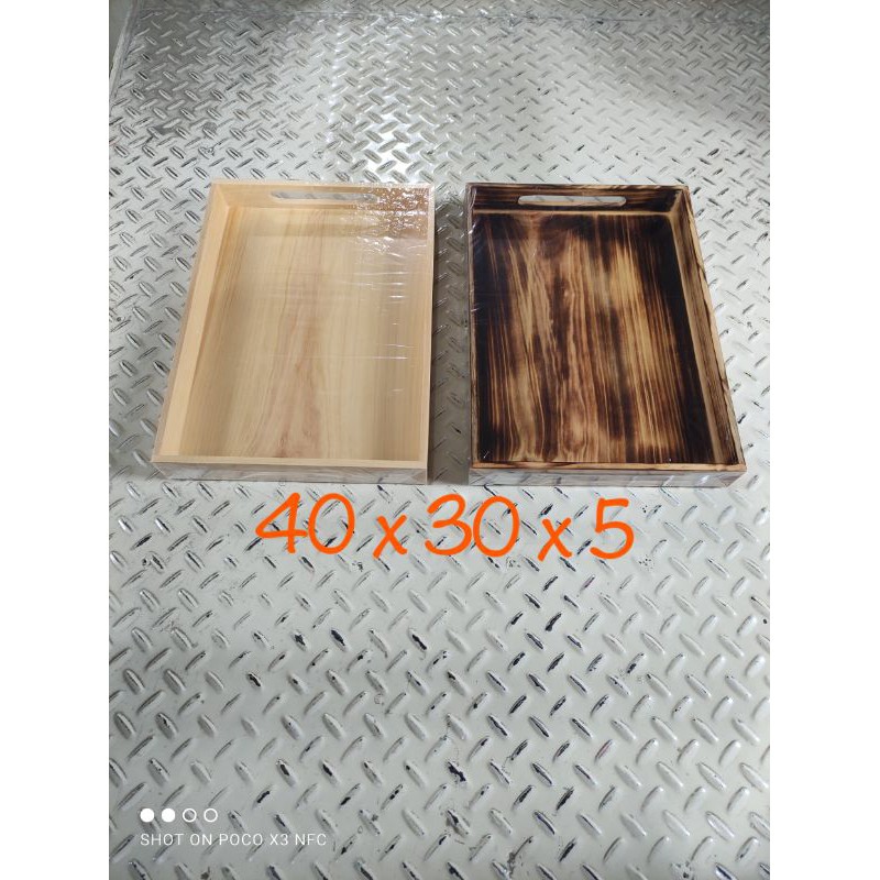 Nampan Kayu / Baki Kayu / Tray Kayu Pinus 40 x 30 x 5