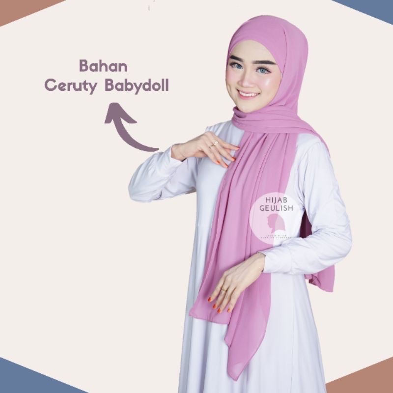 PASHMINA INNER 2IN1 CERUTY BABYDOLL | kerudung hijab instan pasmina malay ceruti babydol