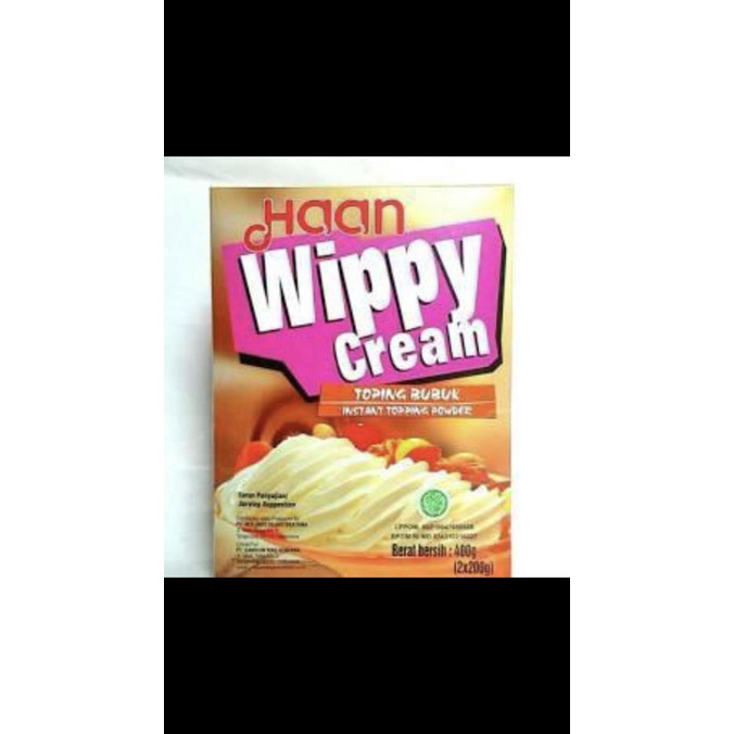 

(BISA COD) Wippy cream / whipping / whipped Cream bubuk Haan 400 gram BOOM SALE Kode 1115