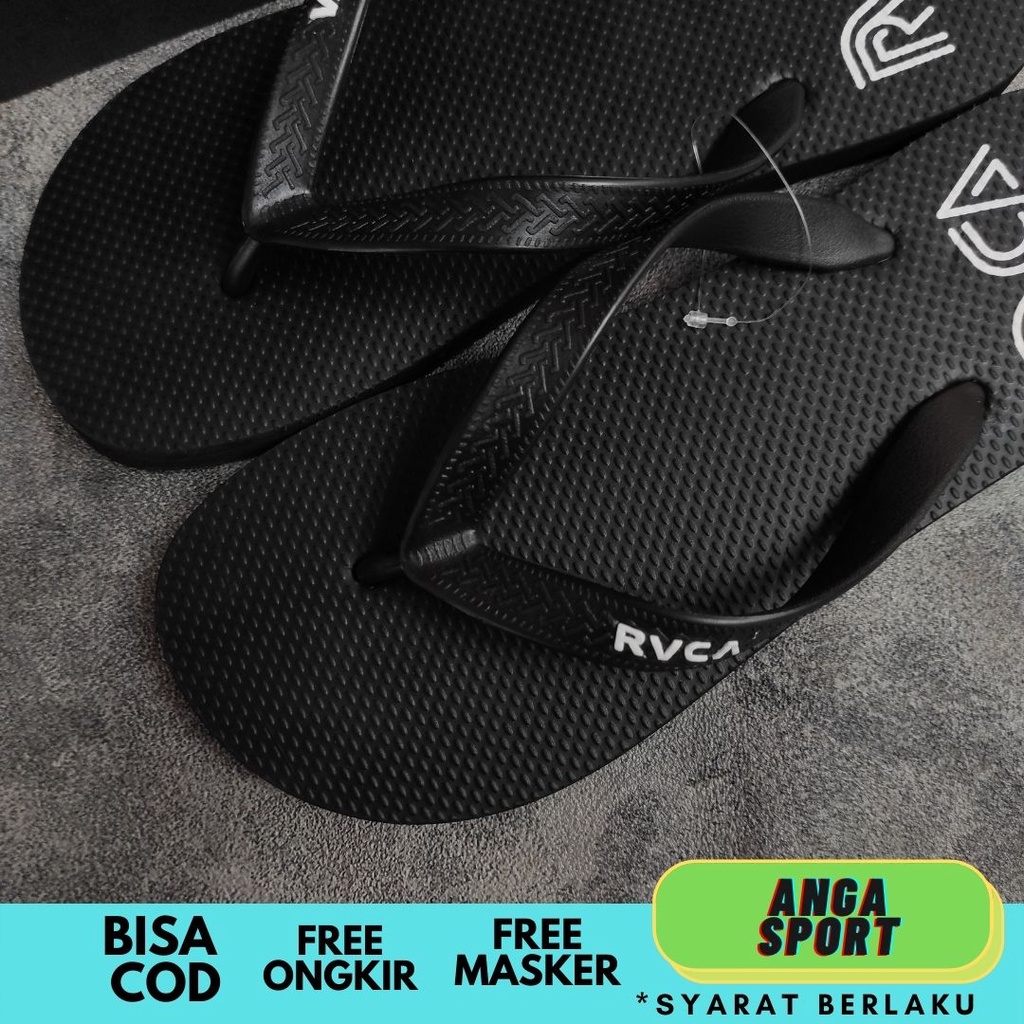 SANDAL PRIA JEPIT RVCA KUALITAS PREMIUM / SANDAL JEPIT COWOK SANTAI / SENDAL COWOK JEPIT KASUAL DISTRO / SENDAL SURFING ABG KEREN