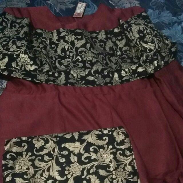 Setelan Wanita Batik Couple Lilit Shaqilla Kebaya Modern Tanah Abang Muslim Gamis