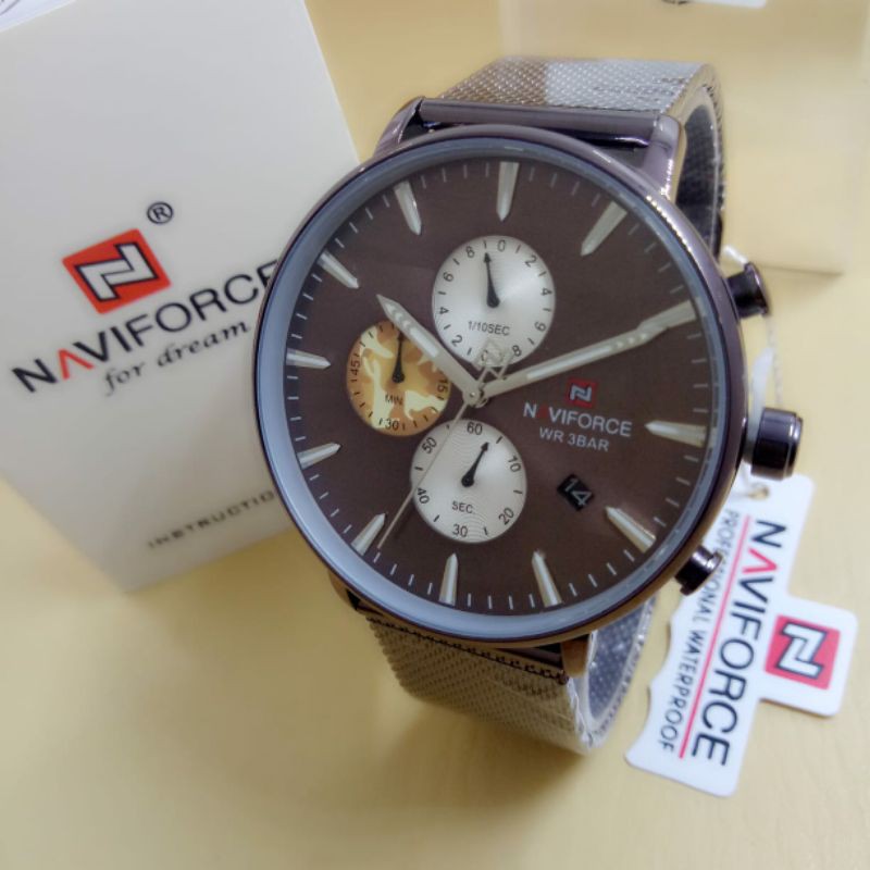 Jam tangan Naviforce 9169 rantai pasir original