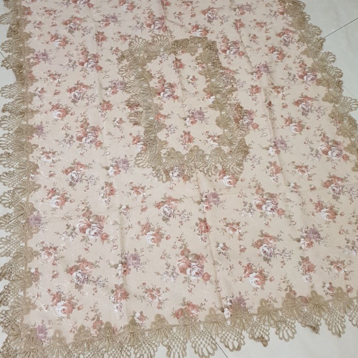 Taplak Meja Makan - Taplak Meja Makan Bordir Mewah Cantik - Taplak Shabby 6 Kursi