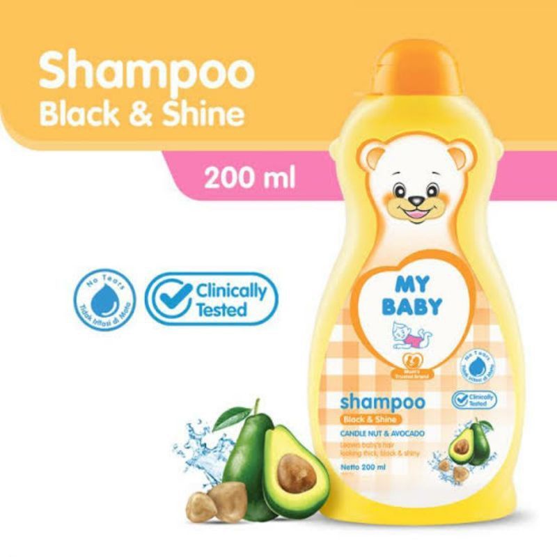 My Baby Shampoo 200ml Shampo Bayi Soft Smooth / Shampo Bayi Black Shine Perawatan Rambut Bayi Tebal dan Hitam