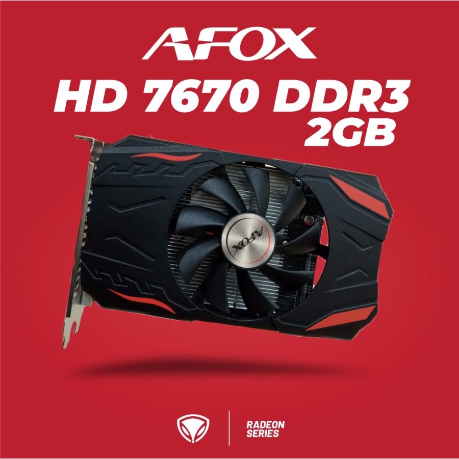 VGA CARD AFOX ATI RADEON HD 7670 2GB GDDR3 128BIT (GARANSI RESMI)