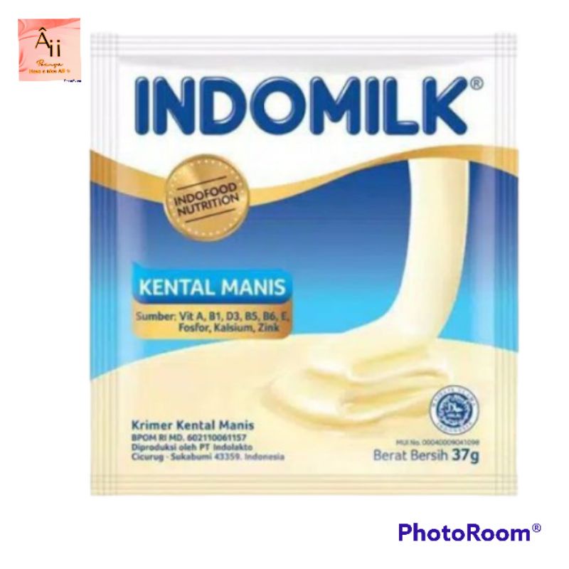 

1renteng isi 6sachet kental manis merk Indomilk sachet putih