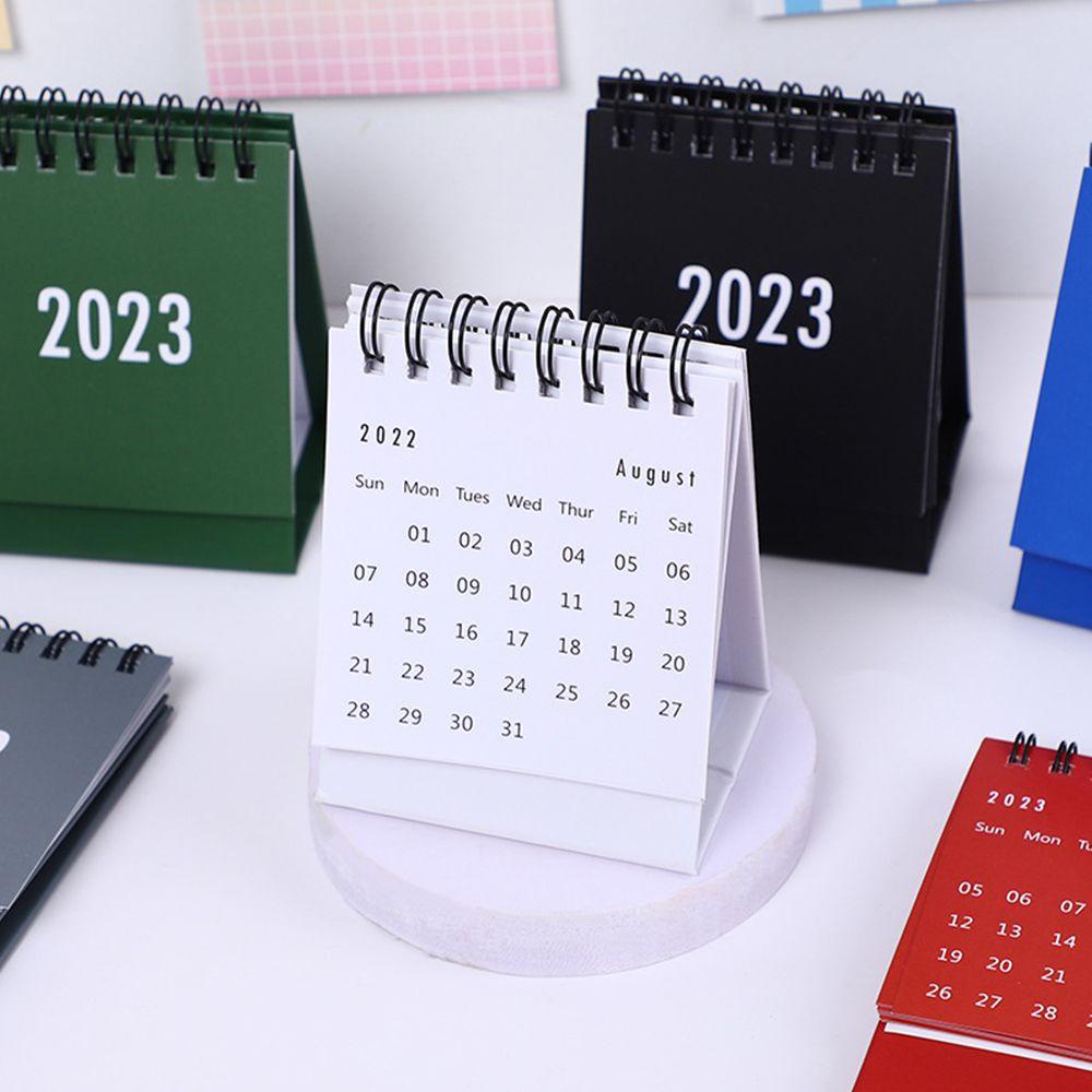 Preva 2PCS 2023kalender Sekolah Kantor Simple Desktop Note