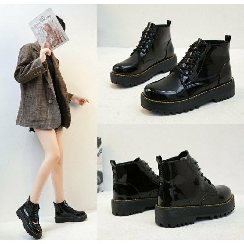 Sepatu Docmart | Sepatu Boots Wanita Martin Model British | Dokmart | SEPATU KPOP | KOREA heel 4cm