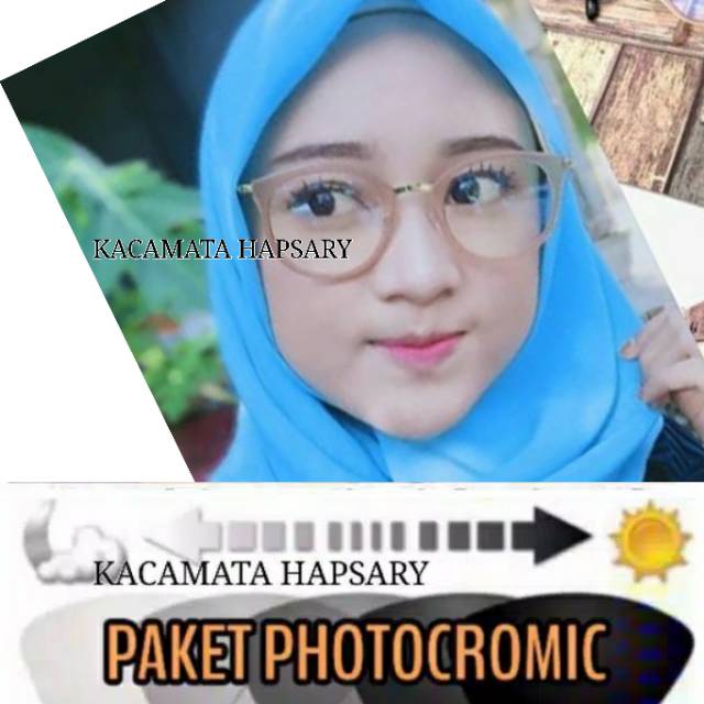 Paket Hemat : Frame Kacamata Terbaru Yola Free Lensa Photocromic Minus Anti UV Dan Plus