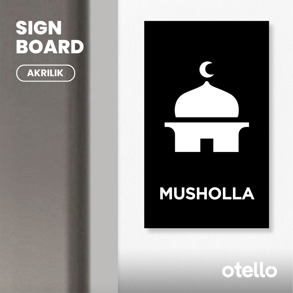 

Tulisan Musholla Sign Board Akrilik Print Signage Acrylic Petunjuk Nama Ruangan Mushola Masjid Papan