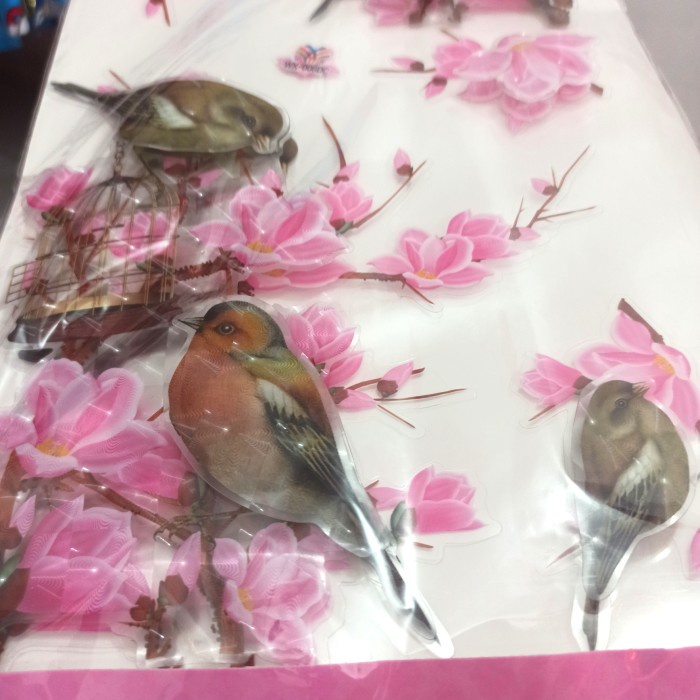 STIKER WALLPAPER DINDING 3D WALL STICKER 8D BURUNG