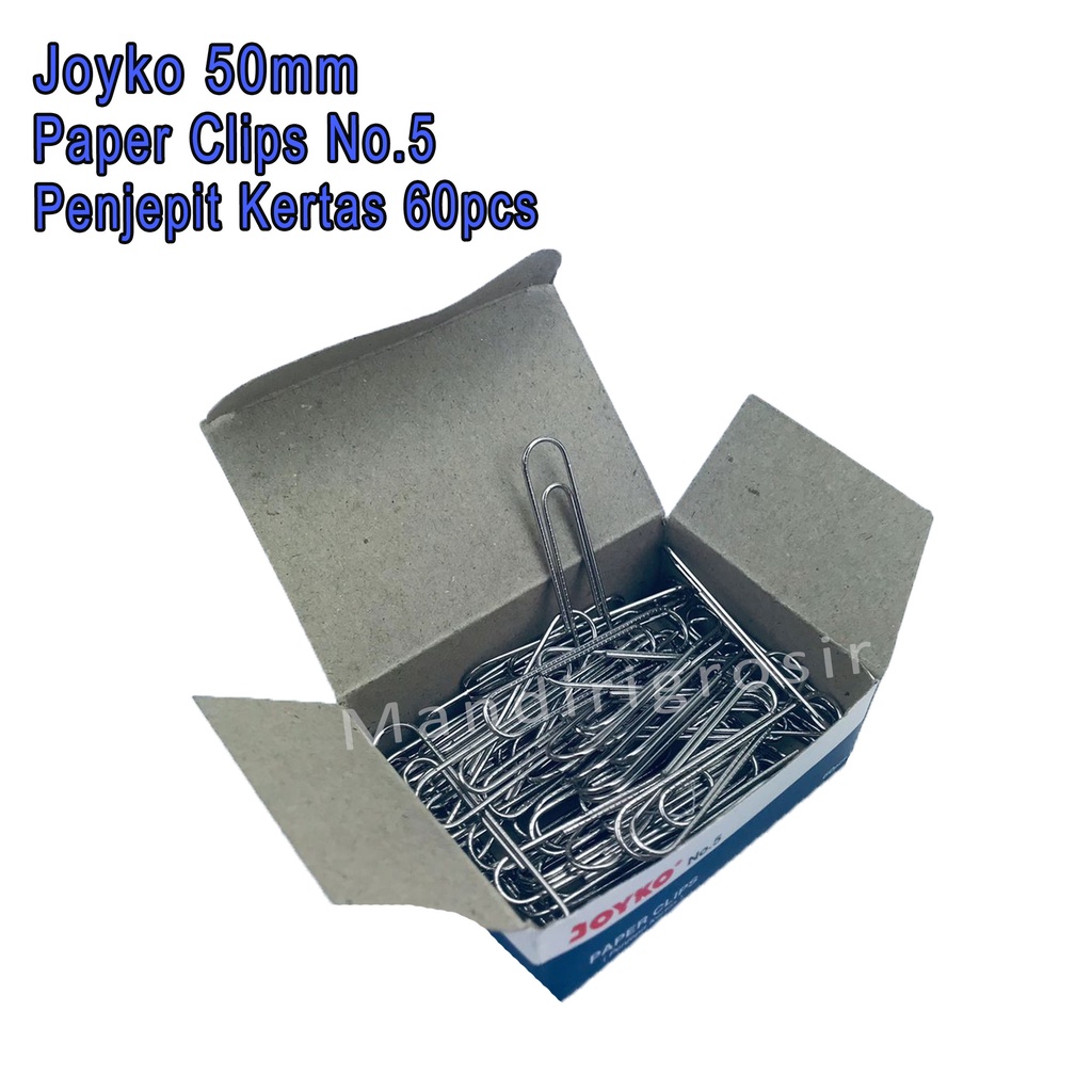 Joyko * Paper Clips No.5 * Penjepit Kertas * 50mm 60pcs