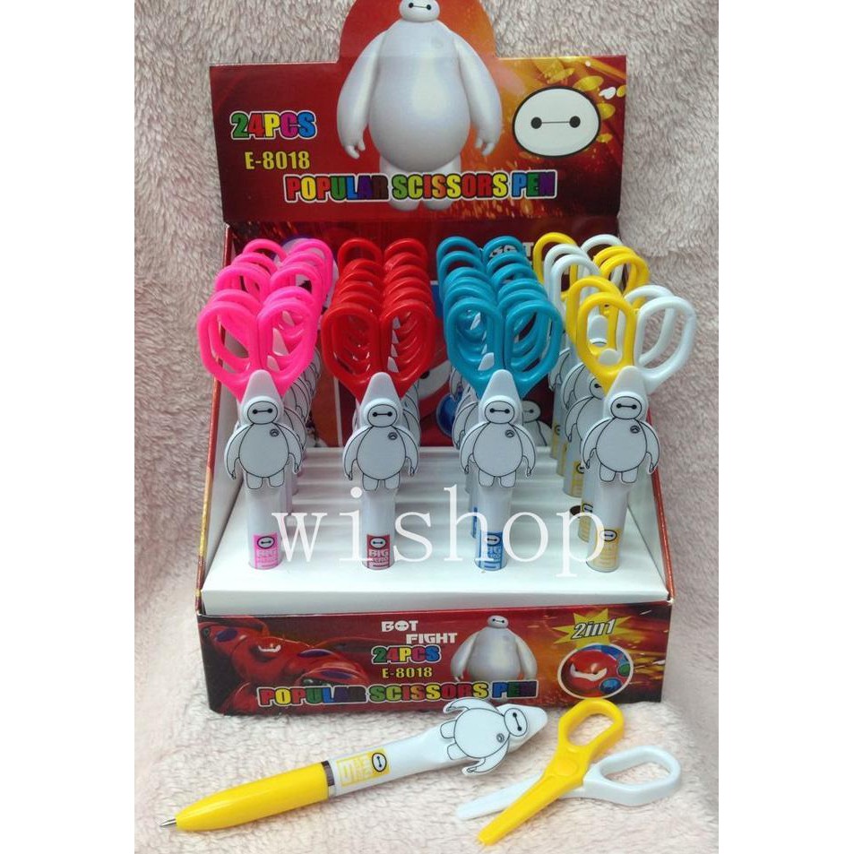 

Grosir ATK Stationery Ballpoint Pulpen Pen Gunting Baymax Big Hero Bay Max