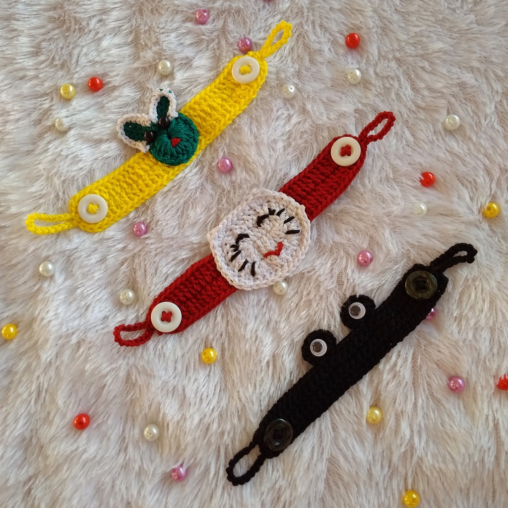 KONEKTOR MASKER RAJUT ANAK KARAKTER