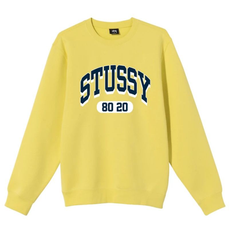 (S - 6XL) Crewneck STUSSY 80 20 OVERSIZE Sweatshirt Sweater STuSSY Tumblr Unisex BIGSIZE JUMBO XXL XXXL XXXXL 3L 4XL 5L 6L