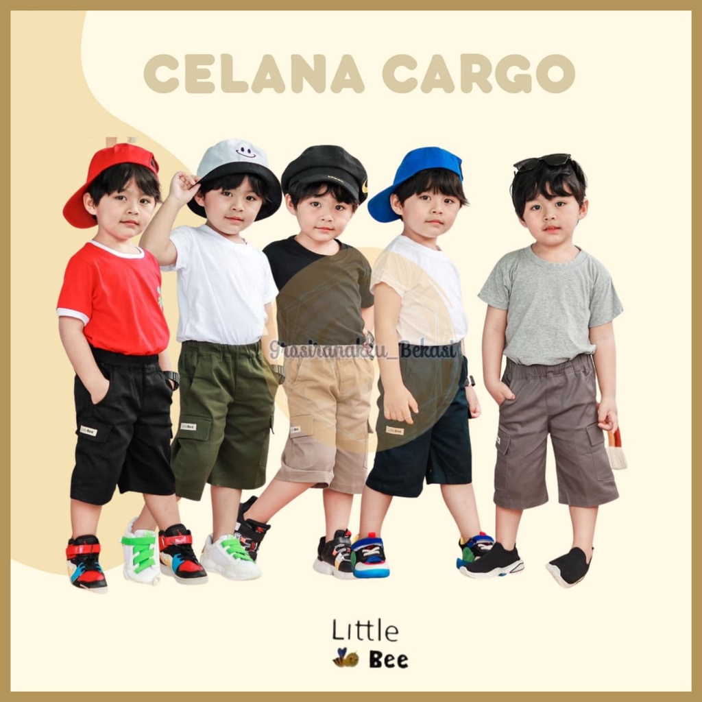 Celana Anak Cargo Pendek Littlebee Size 1-5Thn