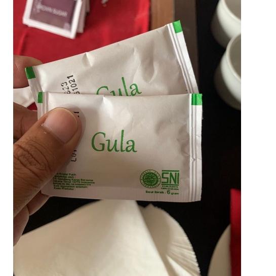 

Limited - SNI gula putih sachet ber BPOM 6gr / white sugar sachet isi 250pack