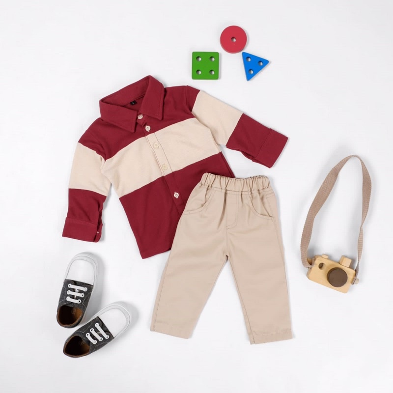 RACHIDKIDS / SERAGAM KELUARGA / FAMILY CASUAL SET / ADRIES FAMILY SET MAROON