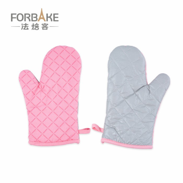 Forbake Pink cotton oven mitt glove / sarung tangan masak tahan panas - green, 1pcs