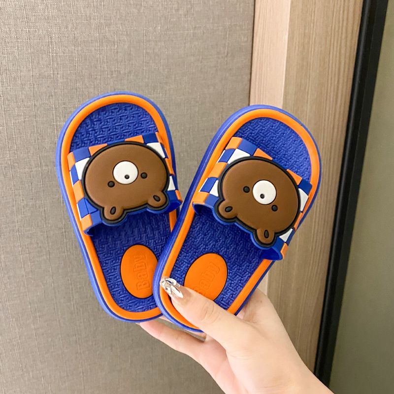 [littlecrab] Sandal Anak Brown Kelinci Kids Sandal High Quality Biru Hijau Pink Beruang Rabbit Sandal Selop Berkualitas Sandal Selop Anak Motif Lucu Unik Soft Color Kid Shoes Anti Slip Korean Style