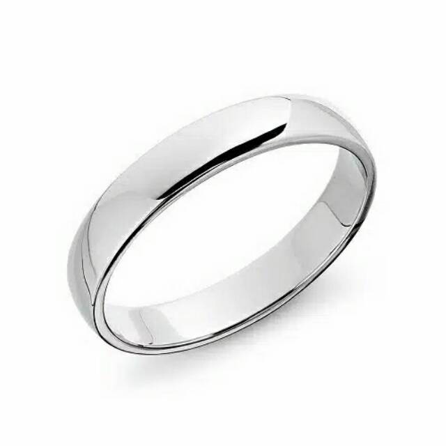 Cincin Titanium Polos Warna Silver