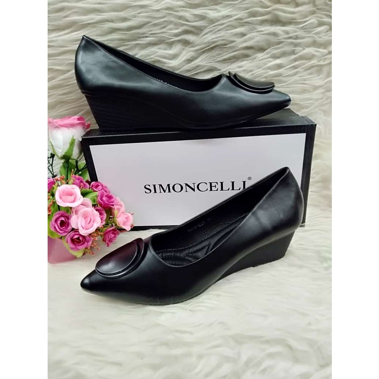 PROMO COD SEPATU SIMONCELLI WEDGES WANITA SEPATU WEDGES KERJA KULIAH PESTA WANITA  IMPORT TERKINI TE