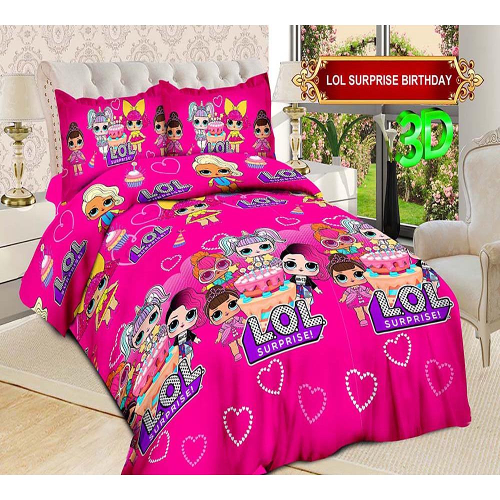 Sprei Bonita Sorong Single 120 x 200 cm Best Seller Terbaru Promo - Lol Surprise Birthday